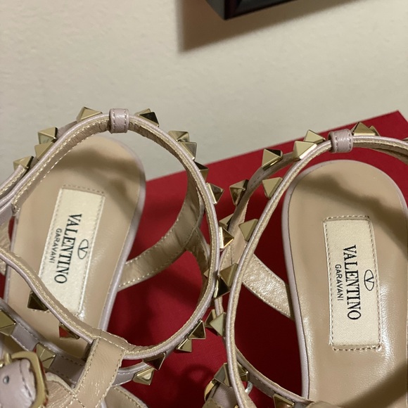 Valentino Rockstud Patent Leather Ankle-Strap Pumps - Picture 5 of 7